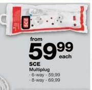 SCE Multiplug 6 Way-Each