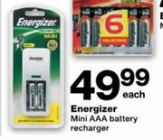 Energizer Mini AAA Battery Recharger-Each