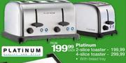 Platinum 4-Slice Toaster with Bread Tray Each