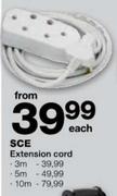 SCE Extension Cord-5m Each