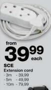 SCE Extension Cord-3m Each