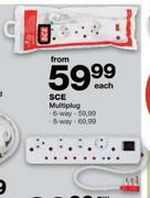 SCE Multiplug 6 Way-Each