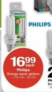 Philips Energy Saver Globes-Each