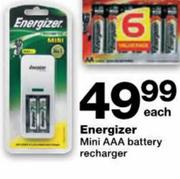 Energizer Mini AAA Battery Recharger-Each 