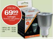 Lumaglo Dichroic LED Globes MR16-4W Each