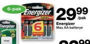 Energizer Max AA Batterye-6 Pak 