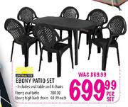 Ebony Oval Table