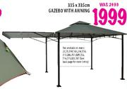 Gazebo With Awning-335x335cm