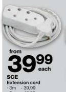 SCE Extension Cord-3m Each