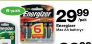 Energizer Max AA Batteye (6-Piece) Per Pak