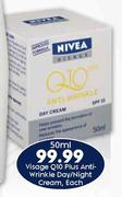Nivea Visage Q10 Plus Anti-Wrinkle Day/Night Cream-50ml Each 