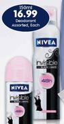 Nivea Deodorant Assorted-150ml Each 