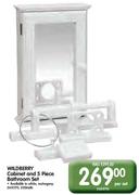 Wildberry Cabinet and 5 Piece Bathroom Set-Per Set