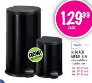 Mainstays Black Metal Bin-30 Ltr each