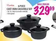 6 Piece Cast Iron Casserole Set