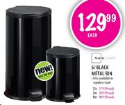 Mainstays Black Metal Bin-40 Ltr each