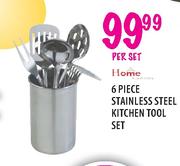 6 Piece Stainless Steel Kitchen Tool Set-per set