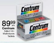 Centrum Select 50+ Multivitamin Tablets-30's