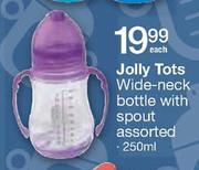 Jolly Tots Wide-Neck Bottle with Spout Assorted-250ml Each