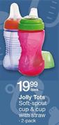 Jolly Tots Soft-Spout Cup & Cup with Straw 2-Pack-Per Pack