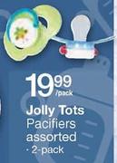 Jolly Tots Pacifiers Assorted 2-Pack-Per Pack