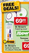 Dr. Brown's Feeding Bowl-Each + Free Dr. Brown's Spatula Spoons 4's