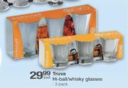 Truva Hi-Ball/Whisky Glasses-3 pack