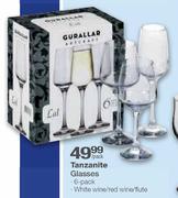 Tanzanite White Wine/Red Wine/Flute Glasses-6 Pack