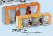 Truva Hi-Ball/Whisky Glasses-3 Pack