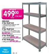 Geelong 4 Tier Shelf Unit-350Kg Each