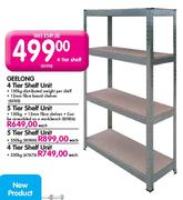 Geelong 4 Tier Shelf Unit-150kg Each