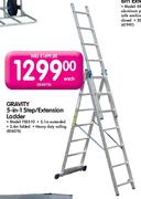 Gravity 5-In-1 Step/Extension Ladder (FSE510)-Each