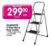 Gladiator 3 Step Heavy Duty Ladder-Each