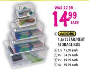 Addis Clear/Neat Storage Box-15l Each