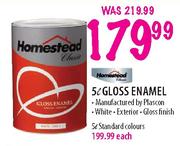 Homestead Gloss Enamel White-5l Each