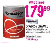 Homestead Gloss Enamel Standard Colours-5l Each