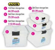 Addis Clear Storage Box-26l Each