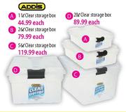 Addis Clear Storage Box-56l Each