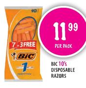 Bic Disposable Razors-10's per pack