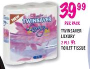 Twinsaver Luxury 2 Ply Toilet Tissue-9's per pack