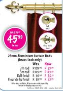25mm Aluminium Curtain Rod-1m