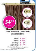 16mm Aluminium Curtain Rod-3m