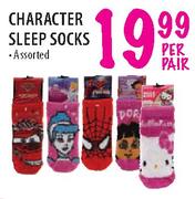 Character Sleep Socks Assorted-Per Pair
