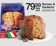 Romeo & Glulleta Panttone-900gm Each