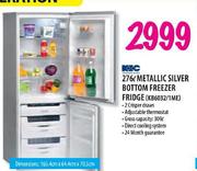 KIC Metallic Silver Bottom Freezer/Fridge-276Ltr
