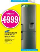 Samsung Metallic Silver Bottom Freezer/Fridge-298Ltr