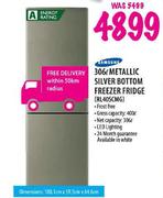 Samsung Metallic Silver Bottom Freezer/Fridge-306Ltr