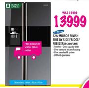 Samsung Mirror Finish Side By Side Fridge/Freezer-524Ltr