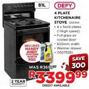 Defy 4 Plate Kitchenaire Stove (DSS494) - 81 Ltr