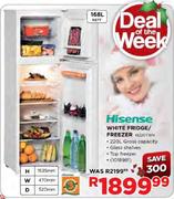 Hisense White Fridge/Freezer (H220TWH) - 168 Ltr Nett
